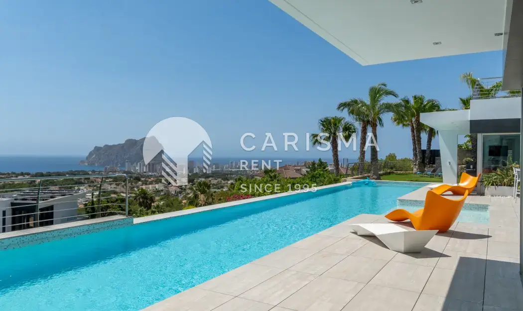 Luksusowa Willa, imponujący 25 m basen, pełna panorama na morze i miasto Calpe, luksusowa dzielnica